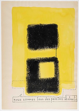 Jean-Michel Alberola Nous sommes tous des peintres abstraits 2016 Encre et gouache sur papier | Ink and gouache on paper 29,7 × 21 cm — 11 3/4 × 8 1/4 in.